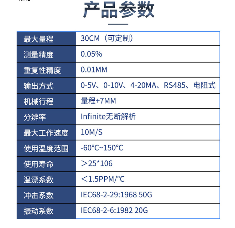 拉杆式位移传感器